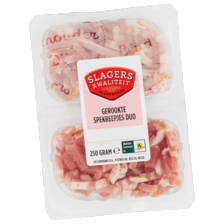 Slagerskwaliteit gerookte spekreepjes duo